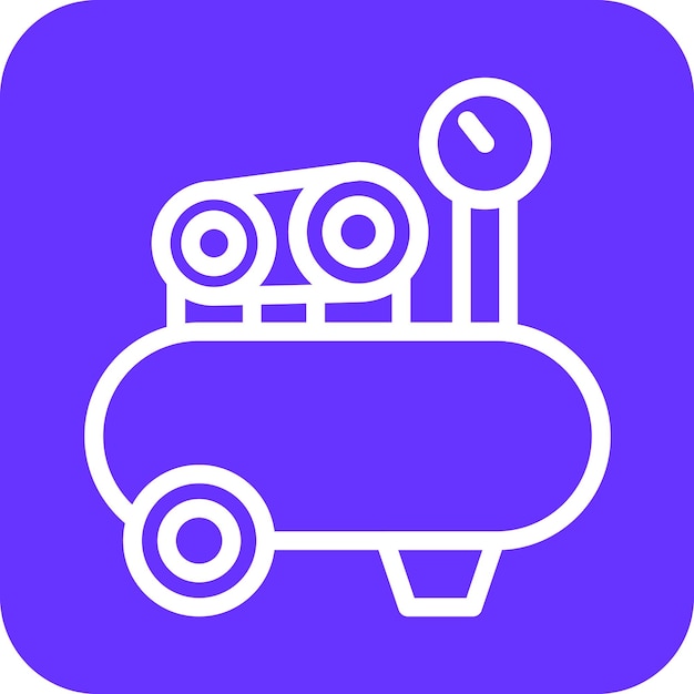 Estilo del icono del compresor de diseño vectorial