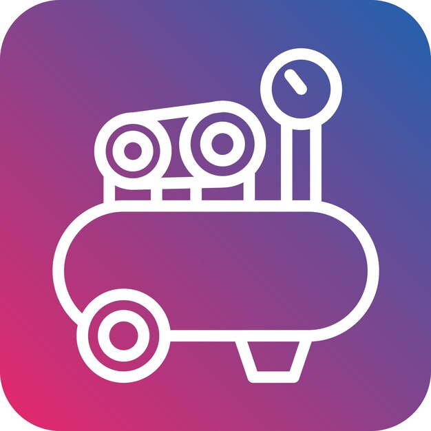 Estilo del icono del compresor de diseño vectorial