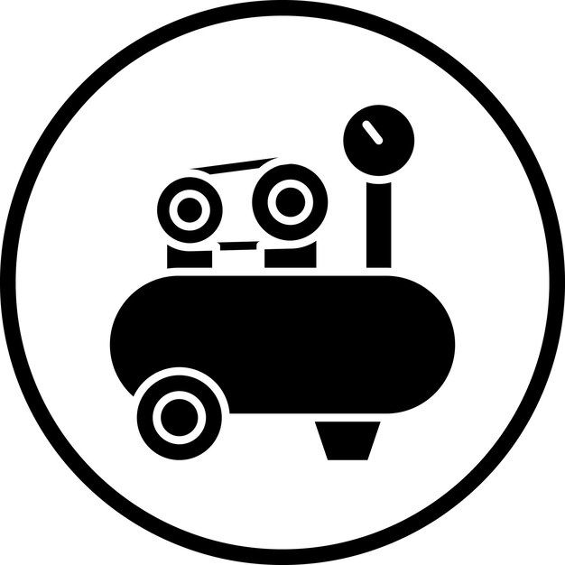 Estilo del icono del compresor de diseño vectorial
