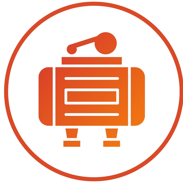 Estilo del icono del compresor de diseño vectorial