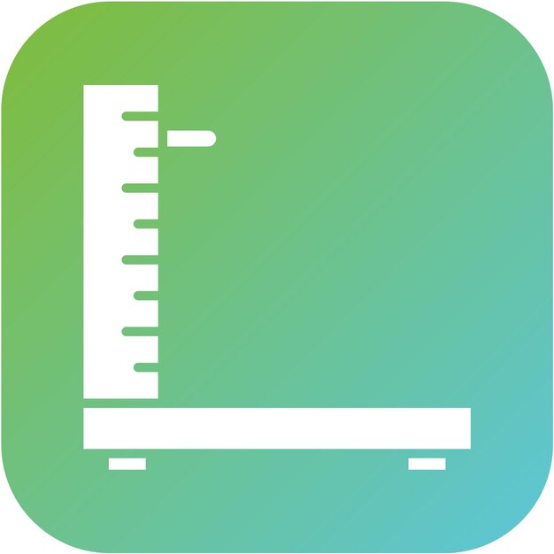 Estilo del icono de comprobación de la altura del diseño vectorial