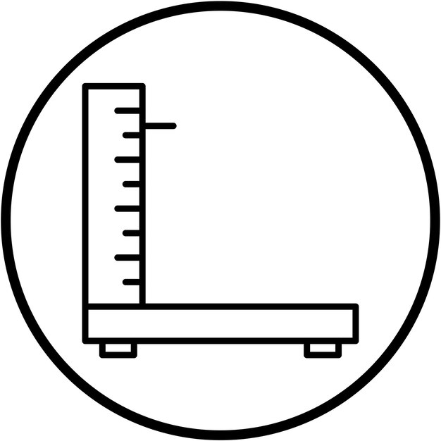 Estilo del icono de comprobación de la altura del diseño vectorial