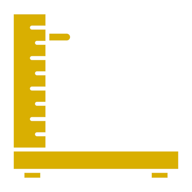 Estilo del icono de comprobación de la altura del diseño vectorial