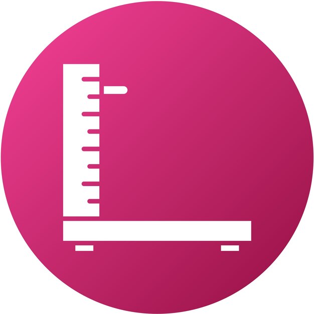 Estilo del icono de comprobación de la altura del diseño vectorial