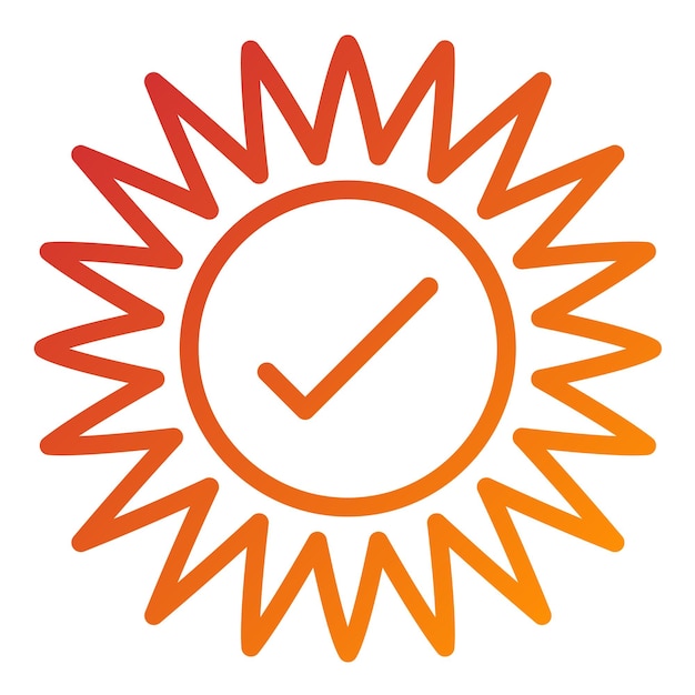 Estilo del icono de comprobación de calidad del diseño vectorial