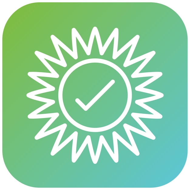 Estilo del icono de comprobación de calidad del diseño vectorial