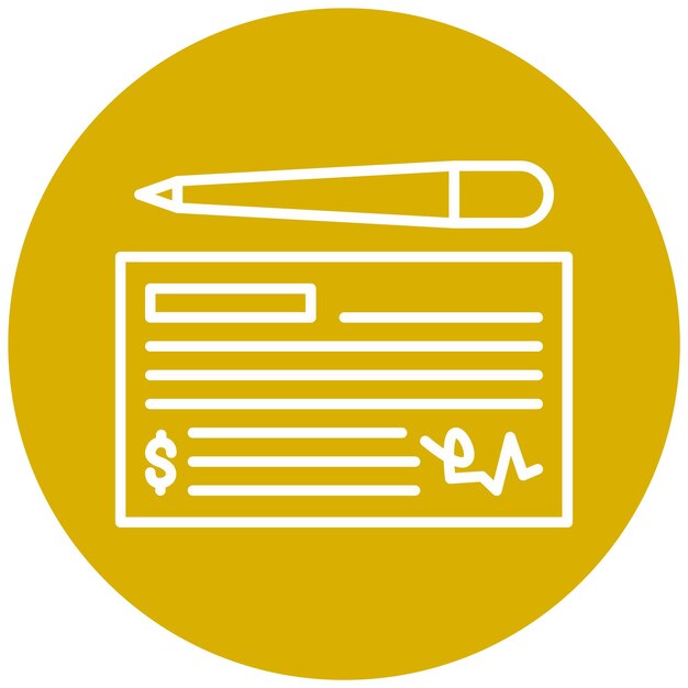 Estilo del icono de comprobación del diseño vectorial