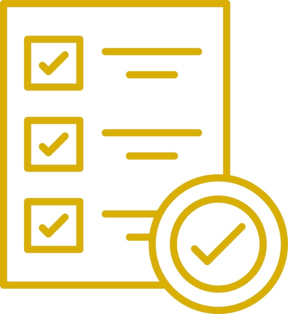 Estilo del icono de comprobación del diseño vectorial