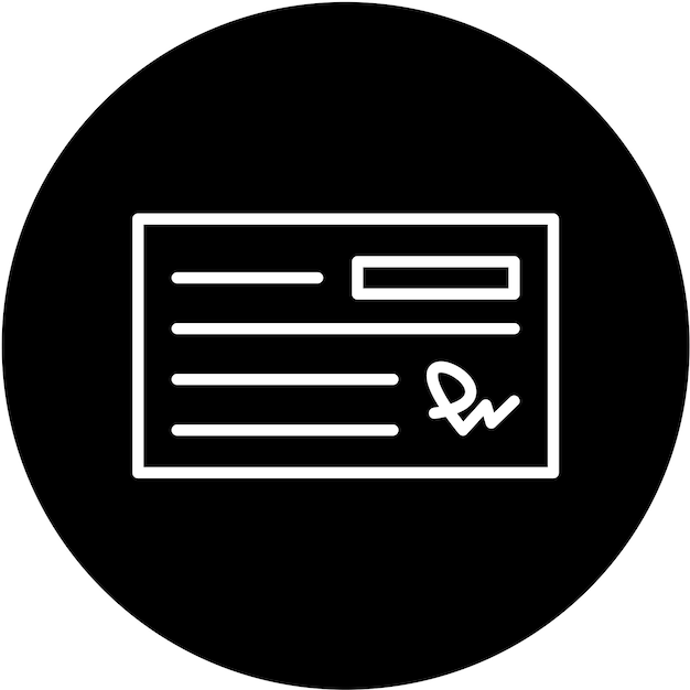 Estilo del icono de comprobación del diseño vectorial