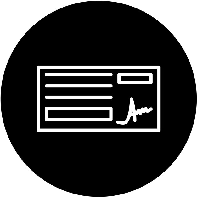 Estilo del icono de comprobación del diseño vectorial