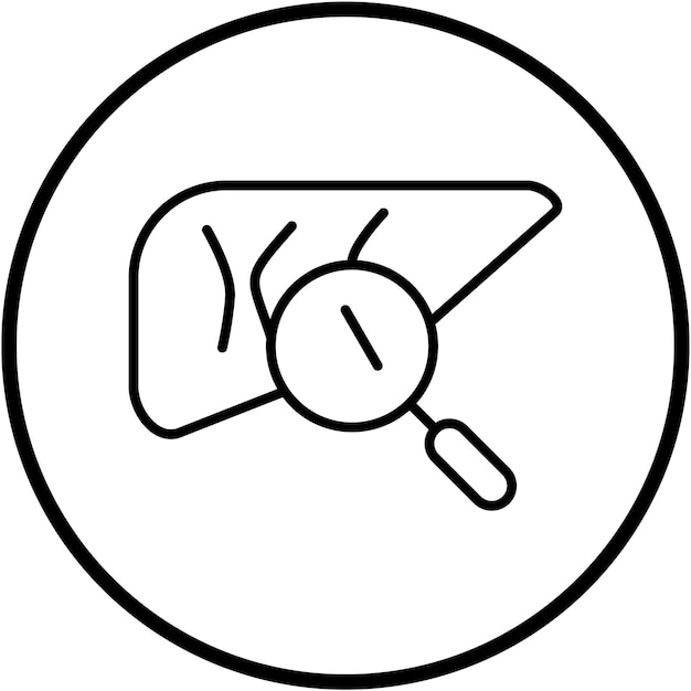Estilo del icono de comprobación del órgano de diseño vectorial