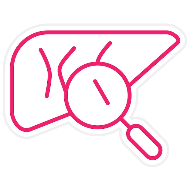 Estilo del icono de comprobación del órgano de diseño vectorial