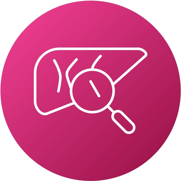 Estilo del icono de comprobación del órgano de diseño vectorial