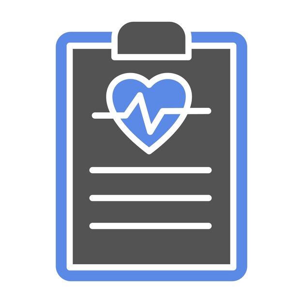 Estilo del icono de comprobación de salud del diseño vectorial