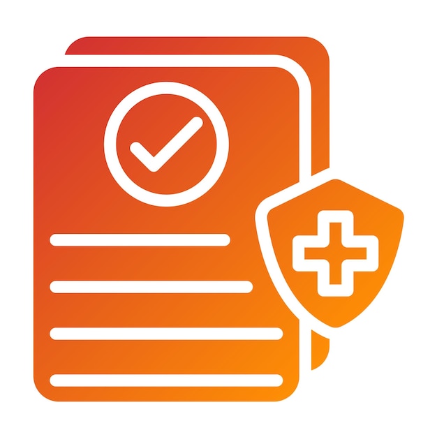 Estilo del icono de comprobación de salud del diseño vectorial