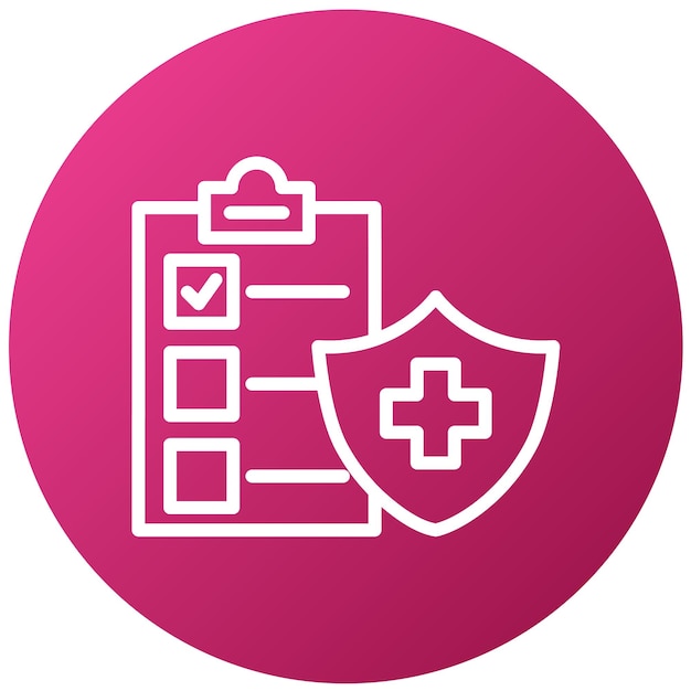 Estilo del icono de comprobación de salud del diseño vectorial