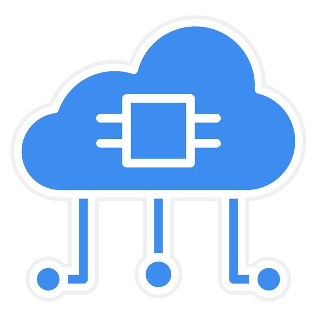 Estilo del icono de la computación en la nube