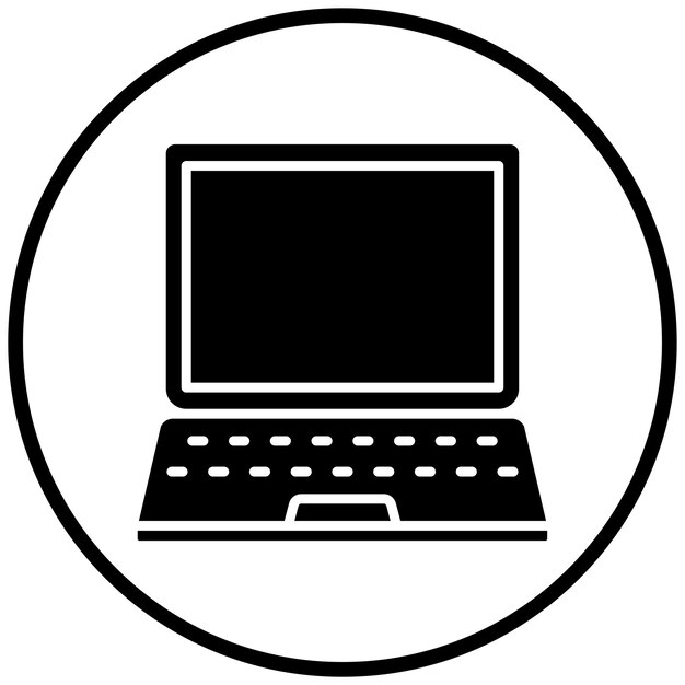 Estilo del icono de la computadora portátil