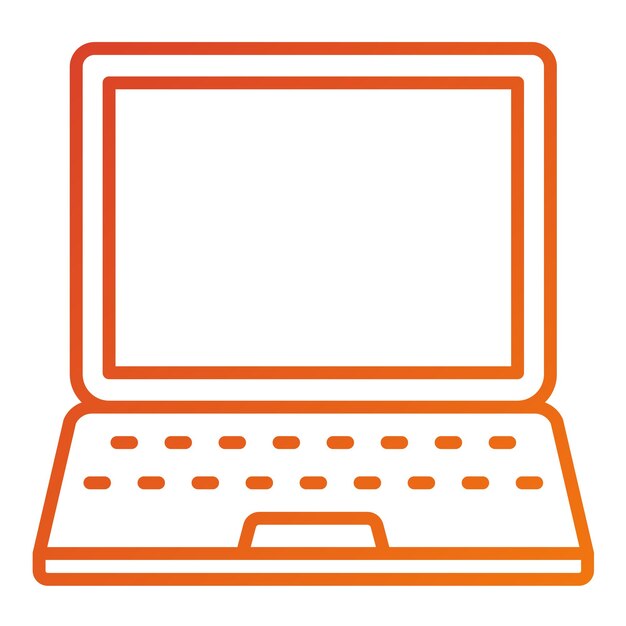 Estilo del icono de la computadora portátil
