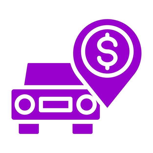 Estilo de icono de concesionario de automóviles de diseño vectorial