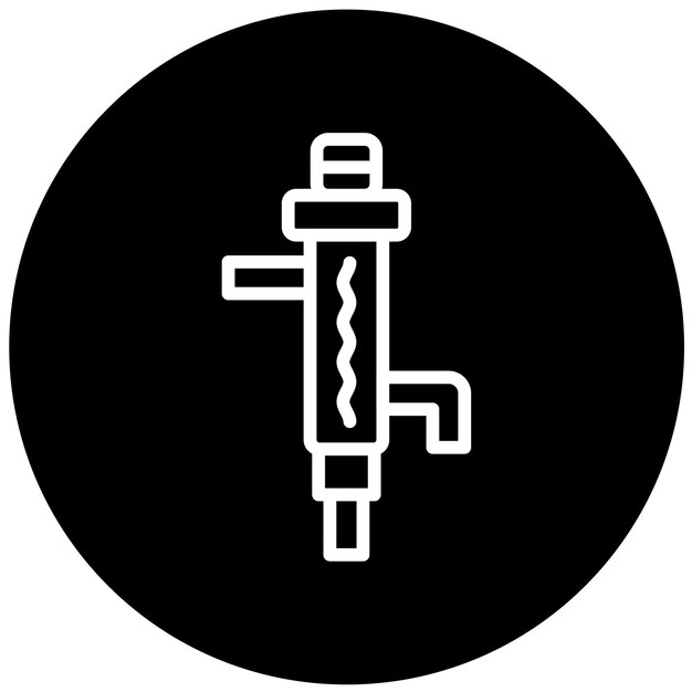 Estilo del icono del condensador de diseño vectorial