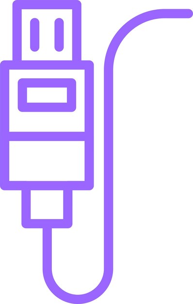 Estilo del icono del conector de salida de diseño vectorial