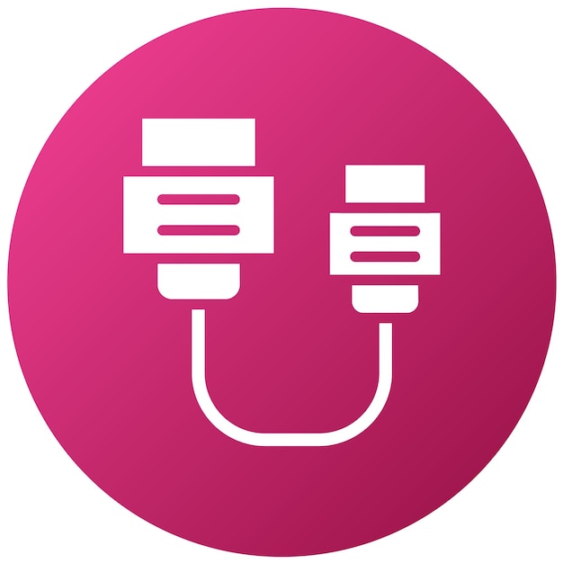 Estilo del icono del conector SATA de diseño vectorial