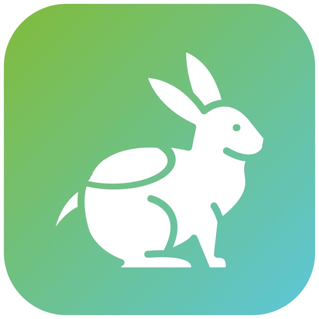 Estilo de icono de conejo de diseño vectorial