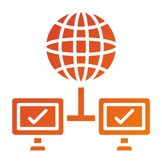 Estilo del icono de conexión de diseño vectorial