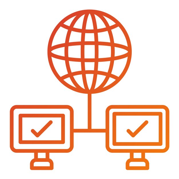 Estilo del icono de conexión de diseño vectorial