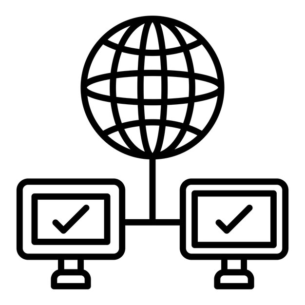 Estilo del icono de conexión de diseño vectorial