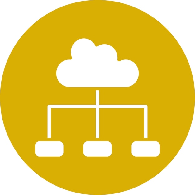Estilo del icono de conexión a la nube de diseño vectorial
