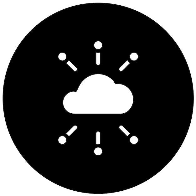 Estilo del icono de conexión a la nube de diseño vectorial