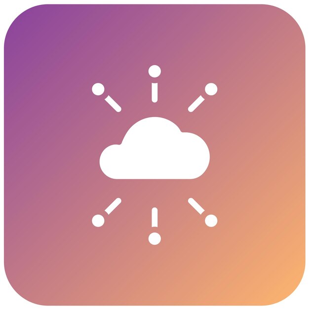 Estilo del icono de conexión a la nube de diseño vectorial