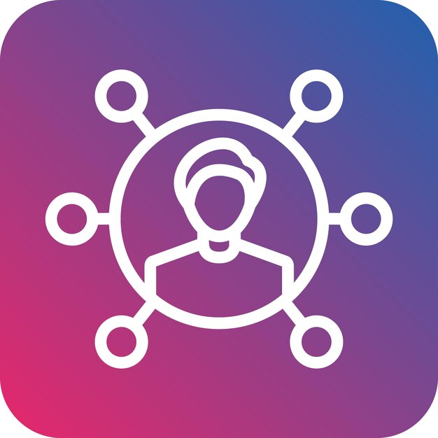 Estilo del icono de conexión del usuario de diseño vectorial
