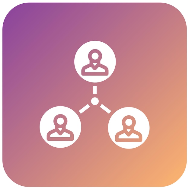 Estilo del icono de conexión del usuario de diseño vectorial