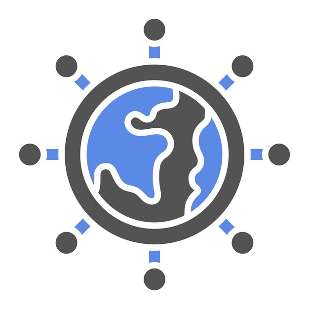 Estilo de icono de las conexiones de diseño vectorial