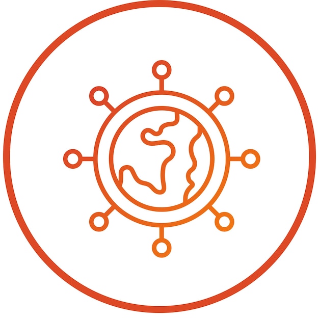 Estilo de icono de las conexiones de diseño vectorial