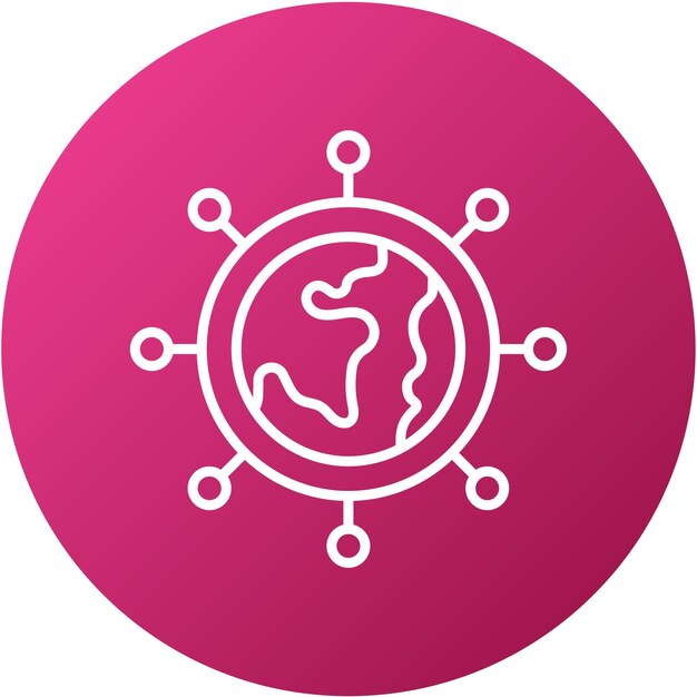 Estilo de icono de las conexiones de diseño vectorial