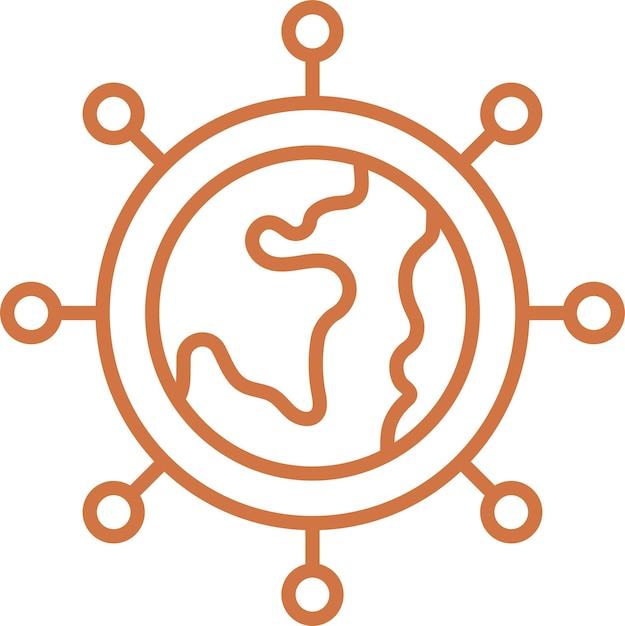 Estilo de icono de las conexiones de diseño vectorial