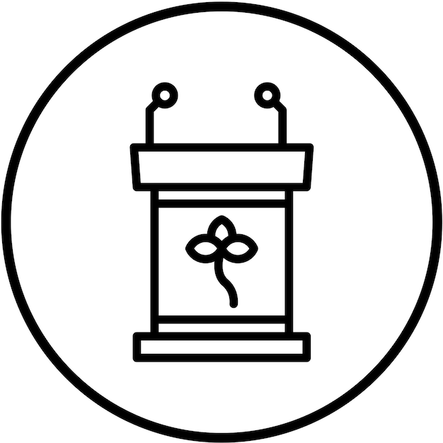 Estilo del icono de la conferencia de diseño vectorial