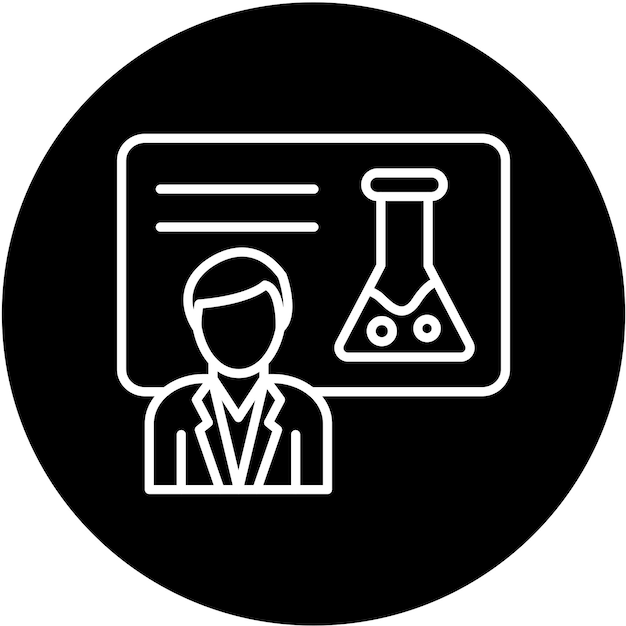 Estilo del icono de la conferencia de química