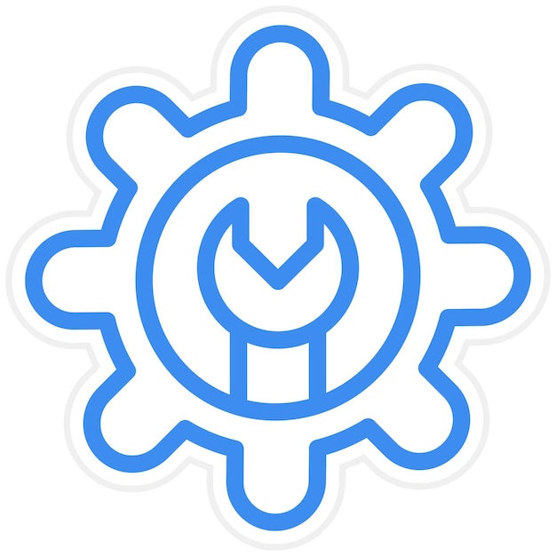 Estilo del icono de configuración del diseño vectorial