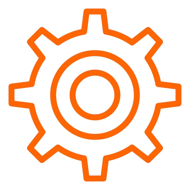 Estilo del icono de configuración del diseño vectorial