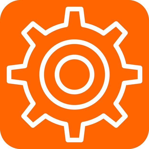 Estilo del icono de configuración del diseño vectorial
