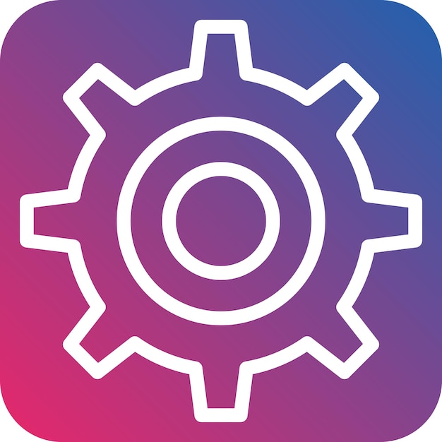 Estilo del icono de configuración del diseño vectorial