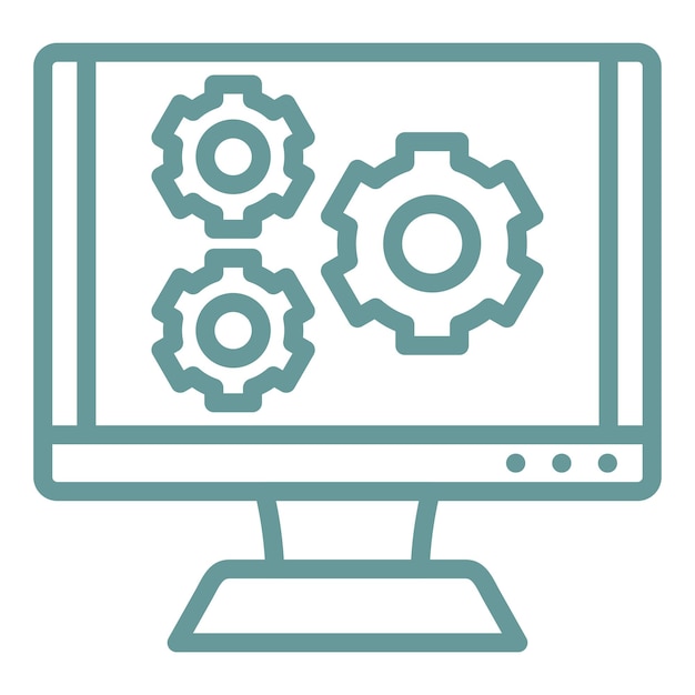 Estilo del icono de configuración del diseño vectorial