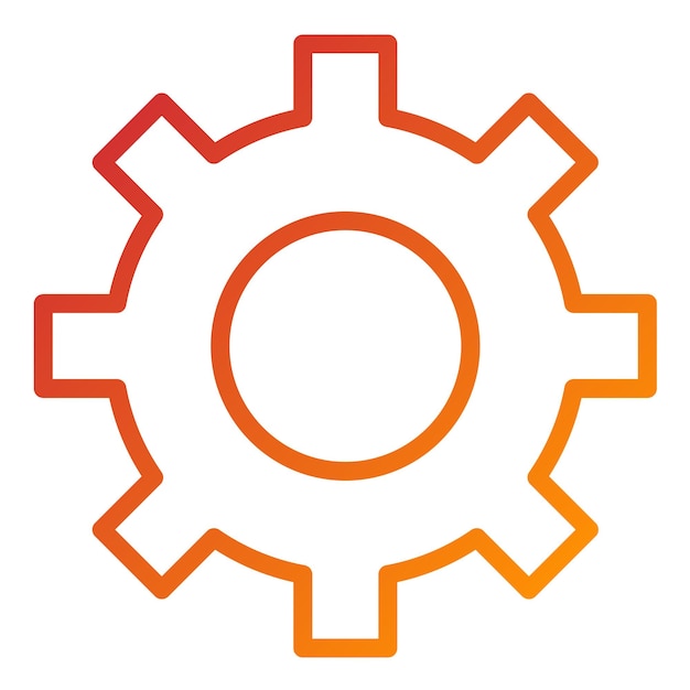Estilo del icono de configuración del diseño vectorial
