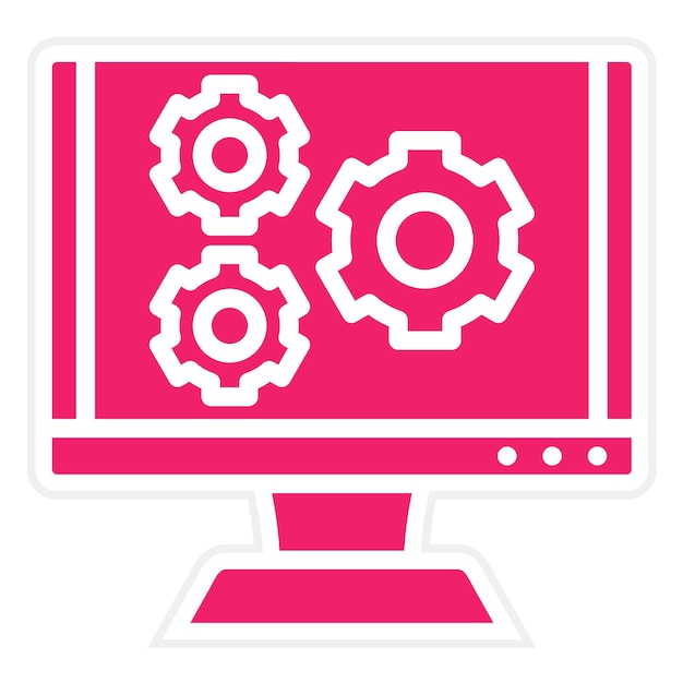 Estilo del icono de configuración del diseño vectorial