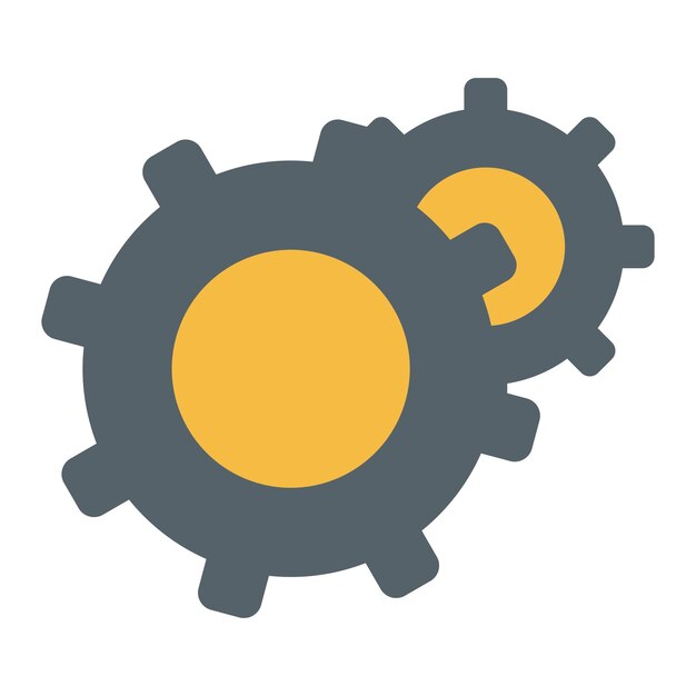 Estilo del icono de configuración del diseño vectorial
